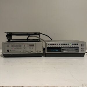 Vintage Panasonic Omnivision VHS VCR PV-5000 & Tuner PV-A200 Powers On READ